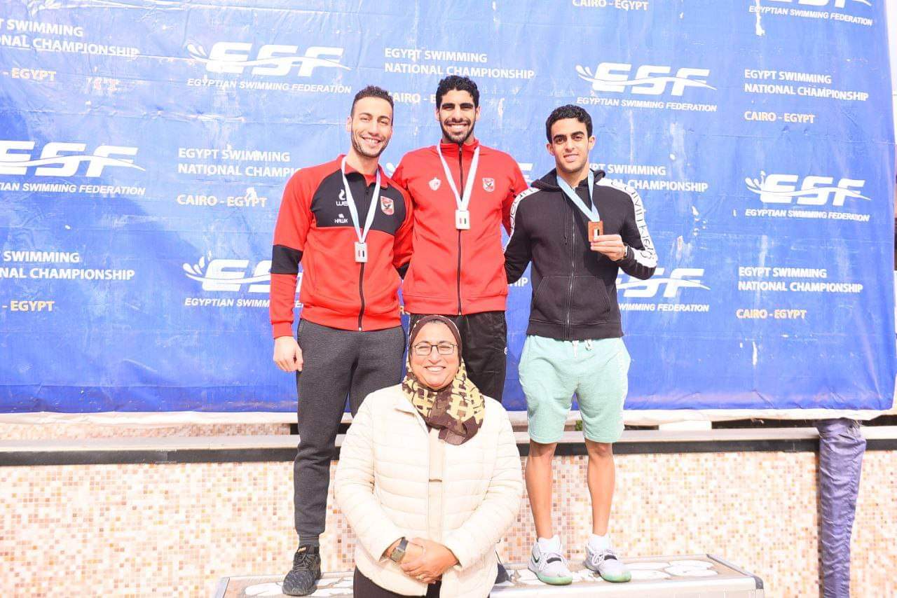 فرق سباحة الأهلي تسيطر على المراكز الأولى ببطولة الجمهورية